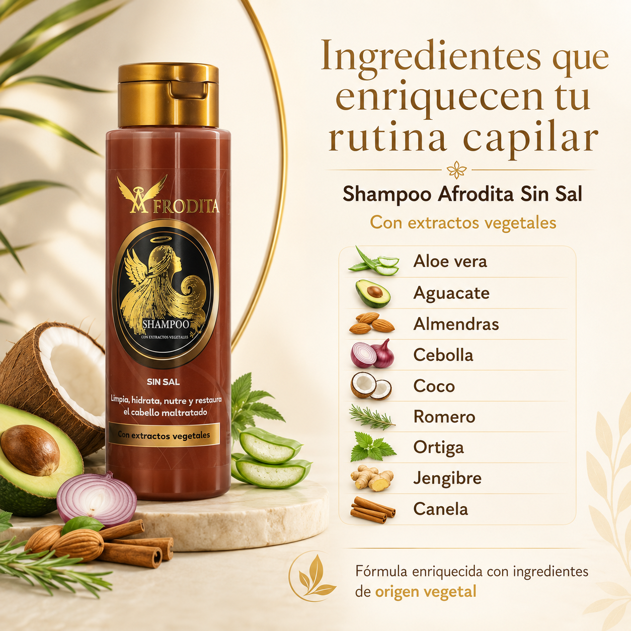 Shampoo Afrodita Sin Sal