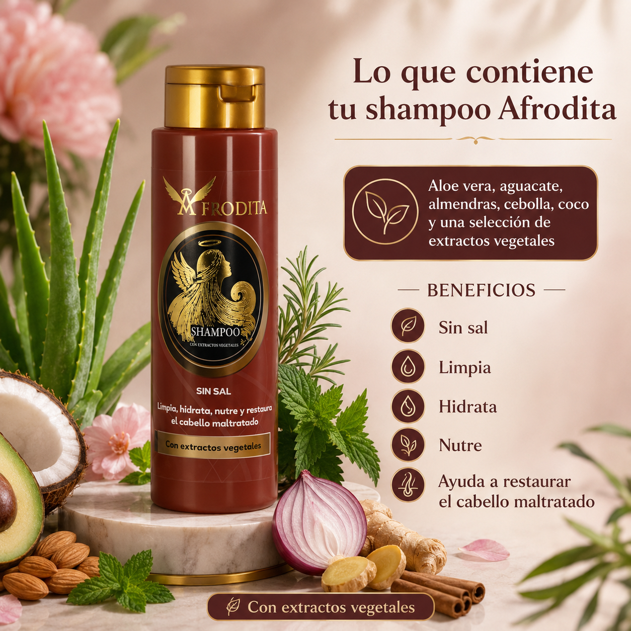 Shampoo Afrodita Sin Sal