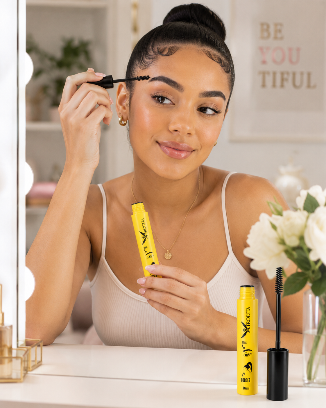Gel 2 en 1 para Cejas y Bordes Afrodita
