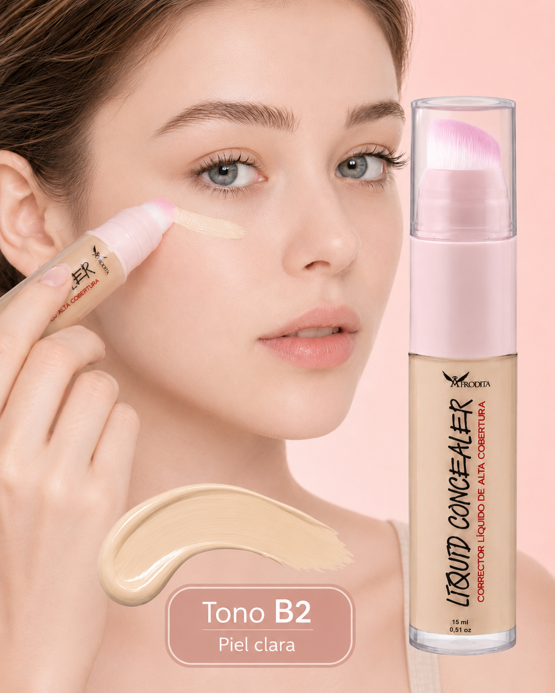 Liquid Concealer Afrodita Corrector líquido de alta cobertura