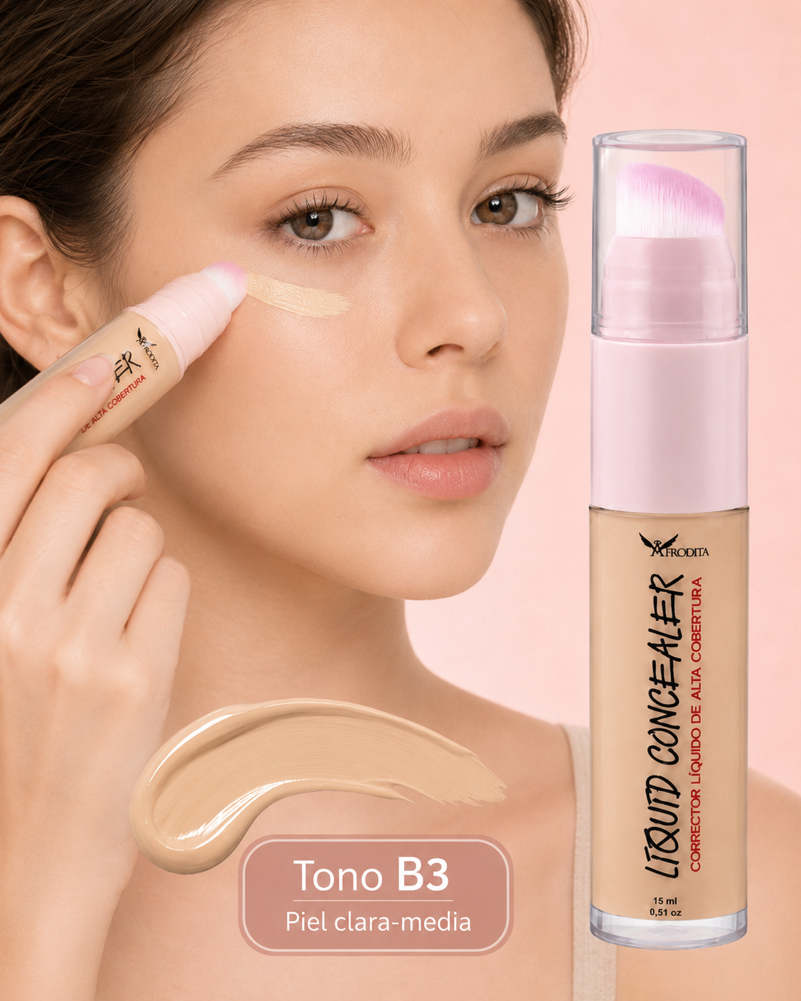 Liquid Concealer Afrodita Corrector líquido de alta cobertura