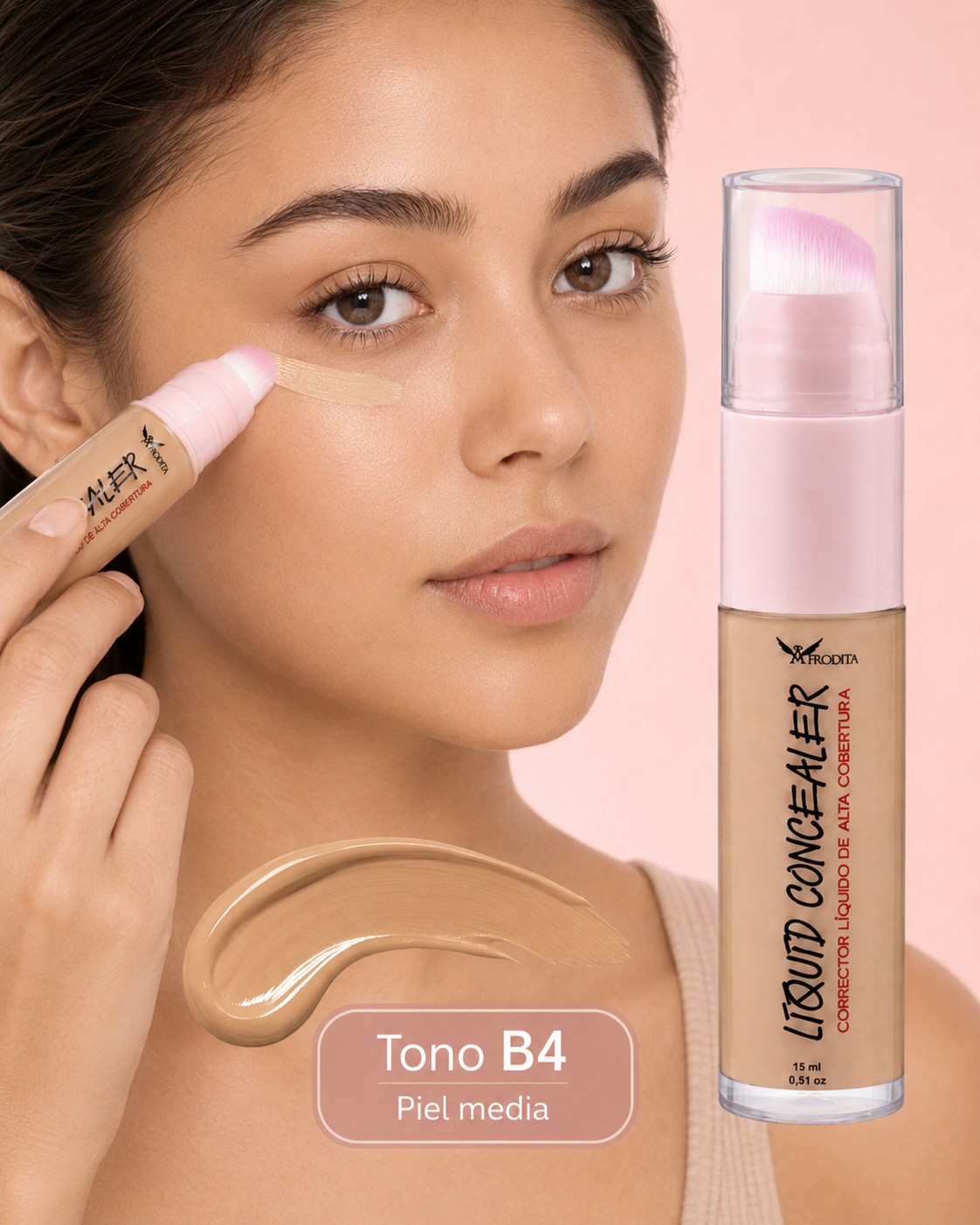 Liquid Concealer Afrodita Corrector líquido de alta cobertura