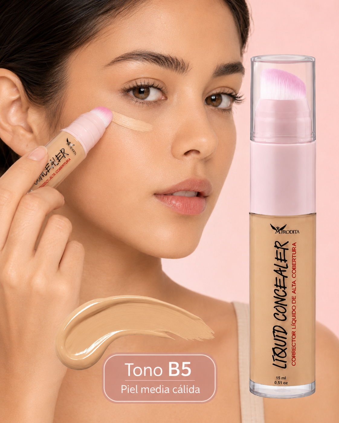 Liquid Concealer Afrodita Corrector líquido de alta cobertura