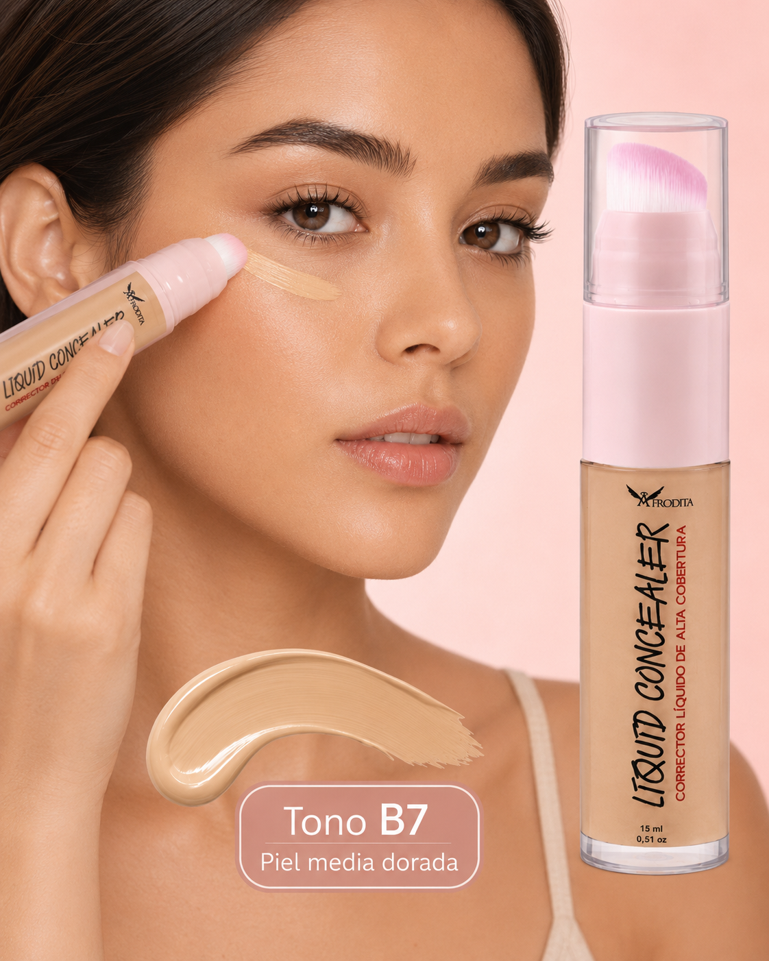 Liquid Concealer Afrodita Corrector líquido de alta cobertura