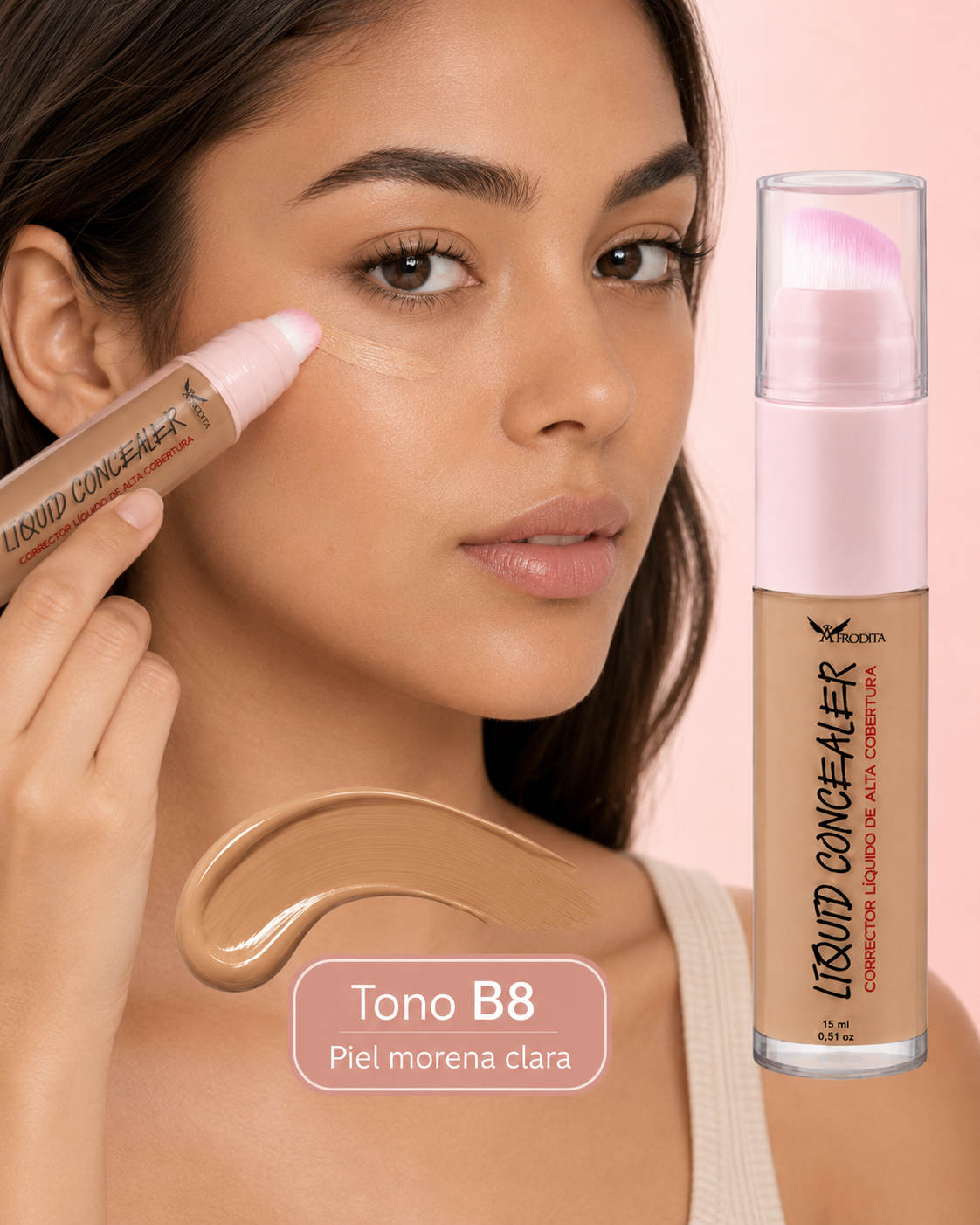 Liquid Concealer Afrodita Corrector líquido de alta cobertura