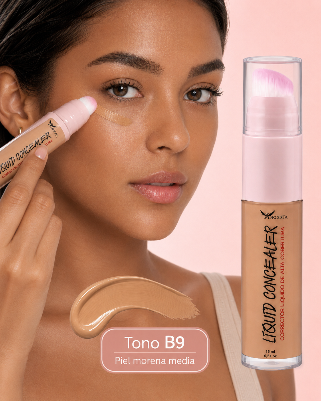 Liquid Concealer Afrodita Corrector líquido de alta cobertura