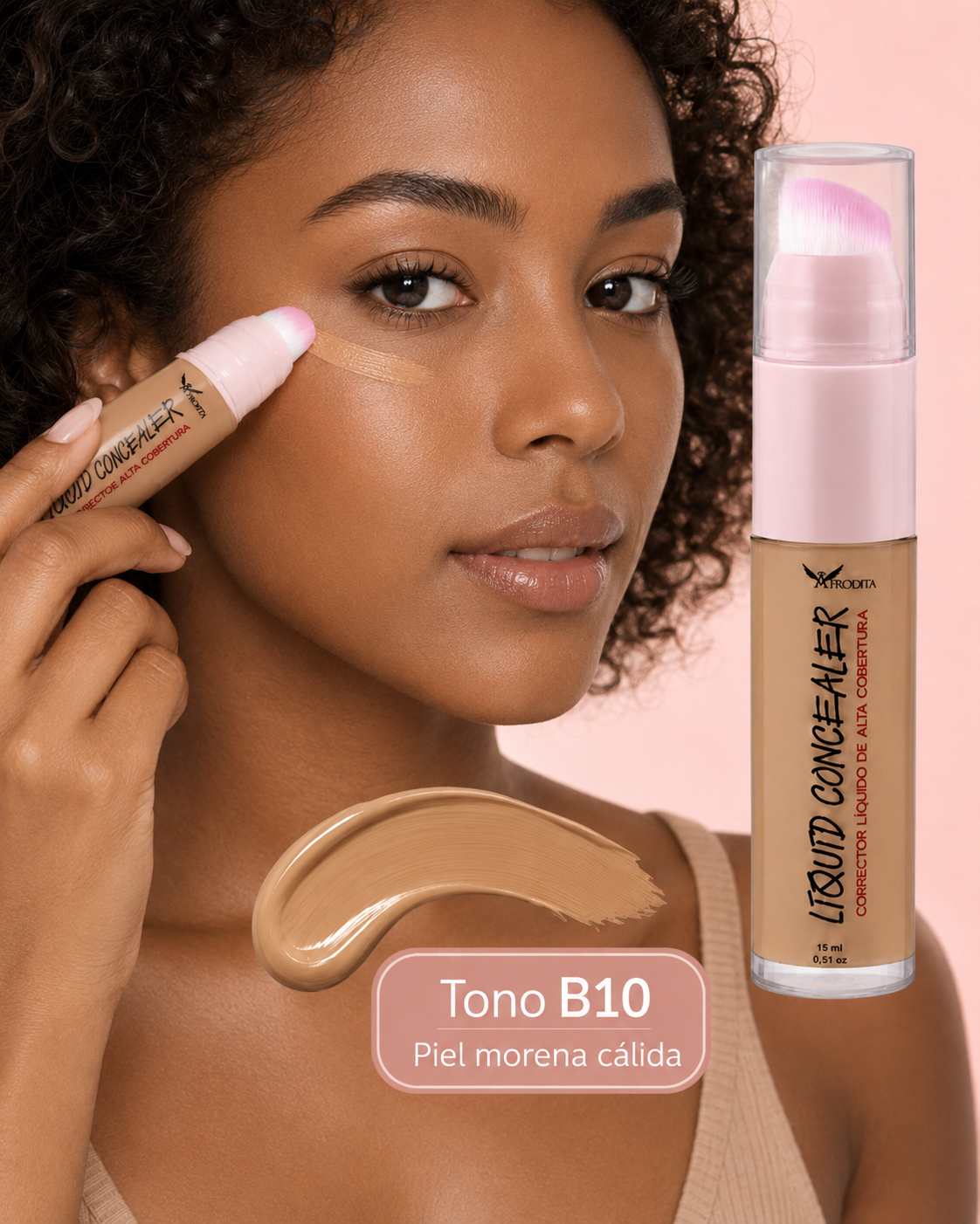 Liquid Concealer Afrodita Corrector líquido de alta cobertura