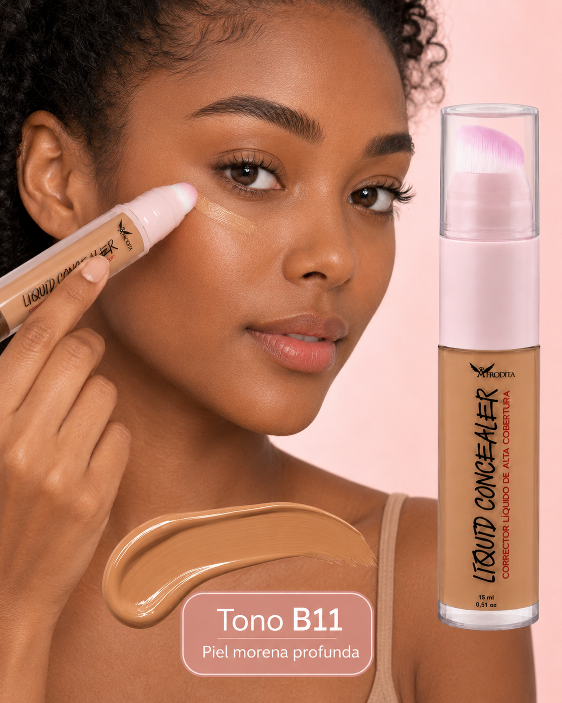 Liquid Concealer Afrodita Corrector líquido de alta cobertura