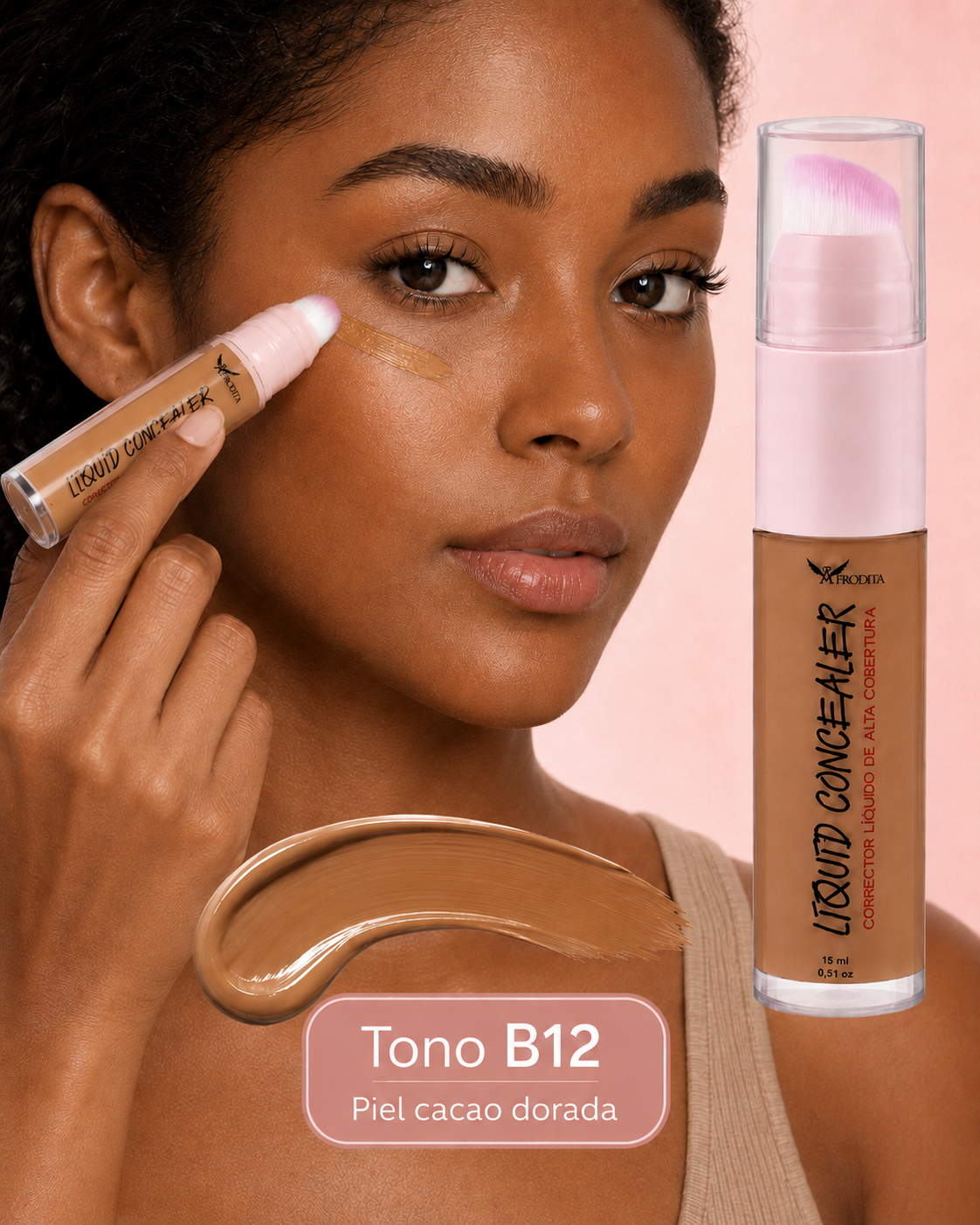 Liquid Concealer Afrodita Corrector líquido de alta cobertura
