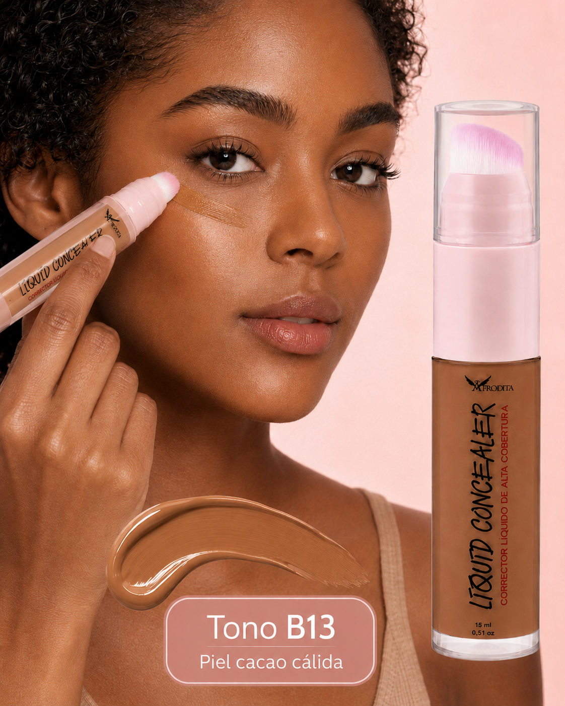 Liquid Concealer Afrodita Corrector líquido de alta cobertura