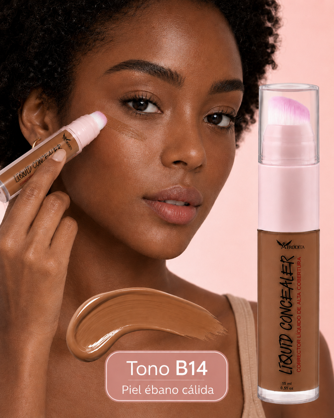 Liquid Concealer Afrodita Corrector líquido de alta cobertura