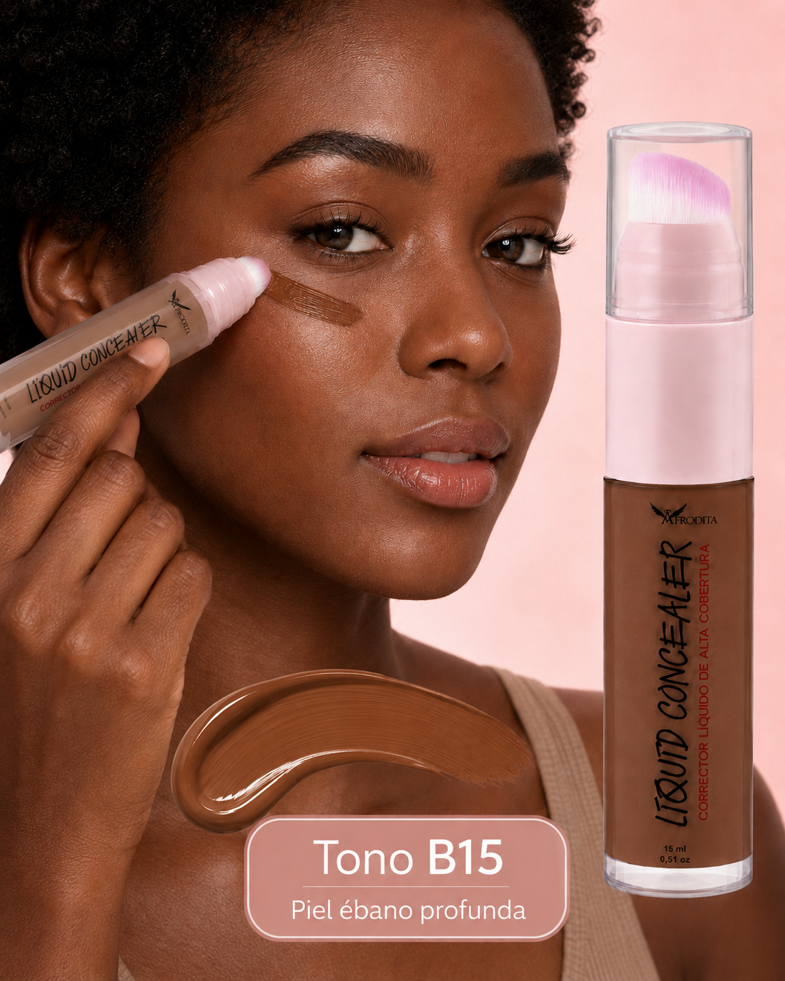 Liquid Concealer Afrodita Corrector líquido de alta cobertura